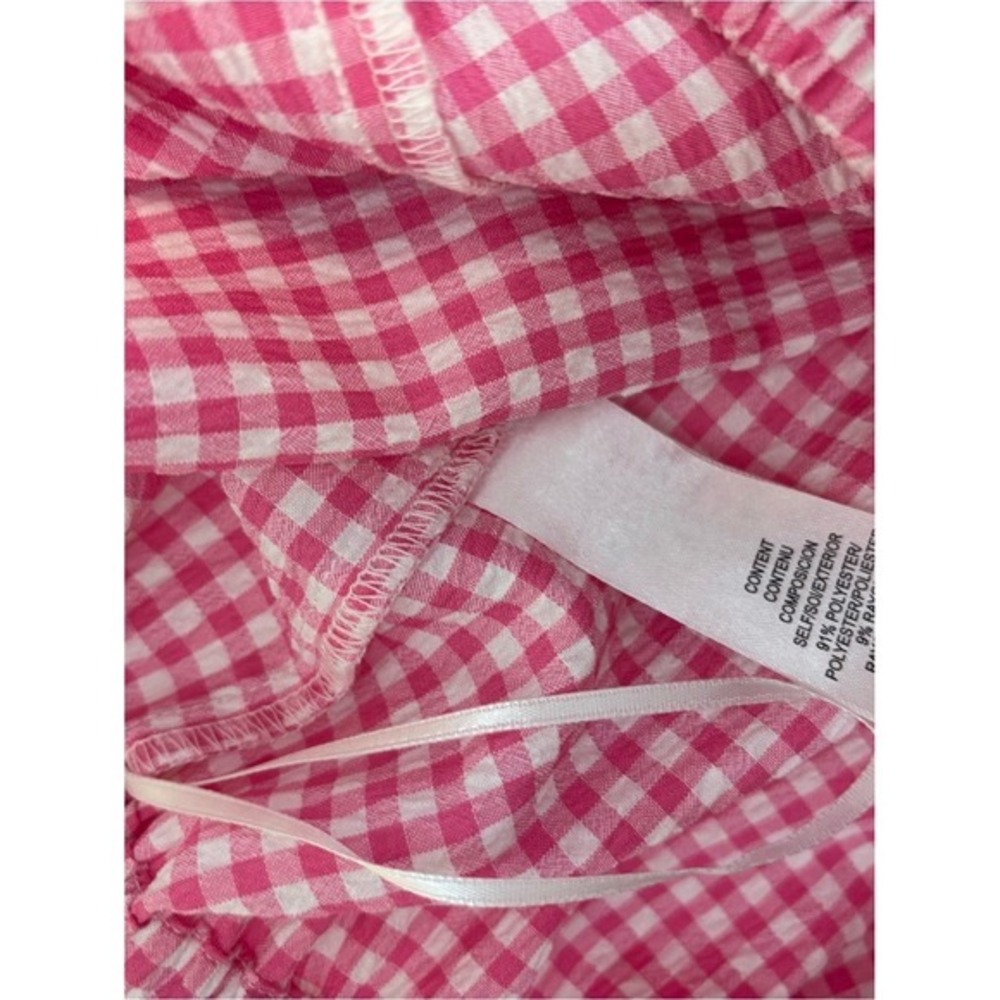 WAYF Pink Gingham Women's Shorts stretchy waist Sz XS NEW NWT pocket Nordstrom - Picture 6 of 9